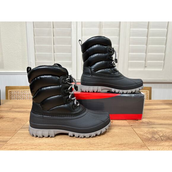 Storm By Cougar Cardiff Winter Black Boots Size 8 NIB Textile Upper Waterproof - Picture 2 of 15